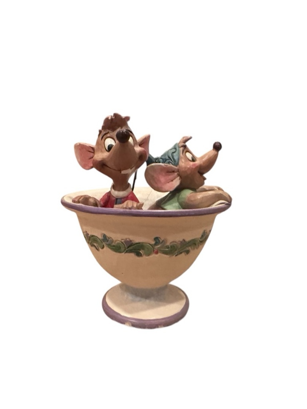 Jim Shore Traditions Jaq and Gus Tea Cup Cinderella Disney Figurine 4016557 - Picture 2 of 8